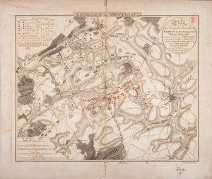 ウォータールーの戦い、戦場の地図、ヤコウィック、1816年